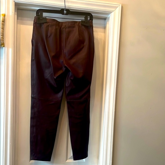 Theory Women’s Lamb Leather Pull-on Stretch Pants Size 6 - Picture 6 of 7